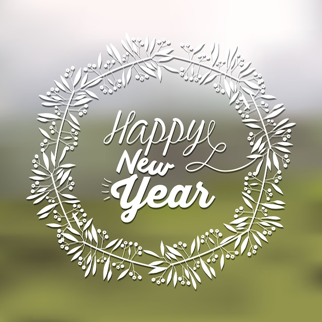 Vector motivational message new year design