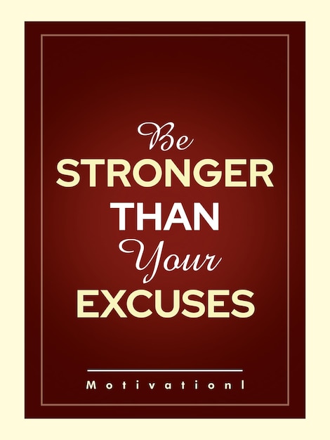 Vector motivational poster red colorcdr