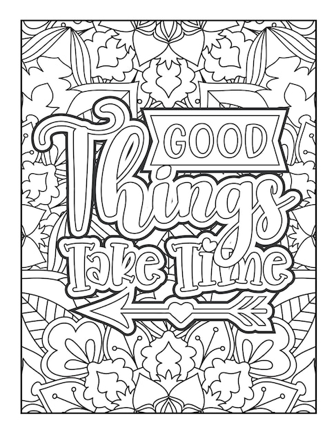 Motivational quote coloring page Inspirational quote coloring page Adult coloring page