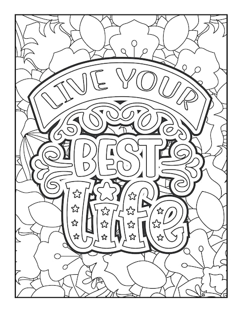 Motivational quote coloring page Inspirational quote coloring page Adult coloring page