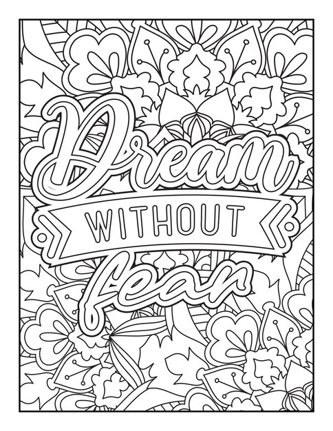 Motivational quote coloring page Inspirational quote coloring page