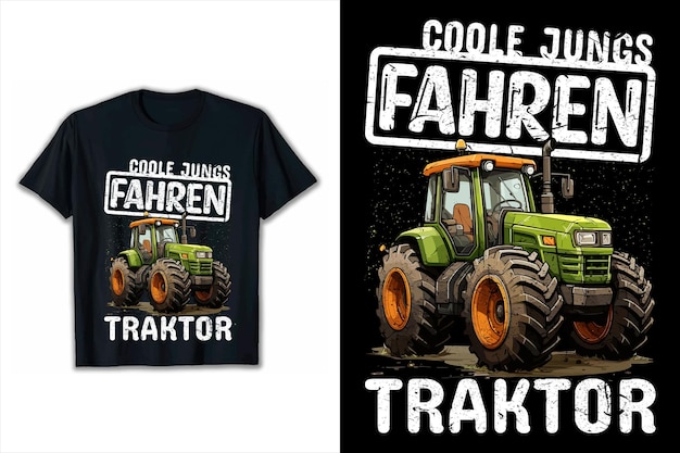 동기 부여 인용 Coole Junges Fahren Traktor T 셔츠 영감을 주는 인용 인용 디자인