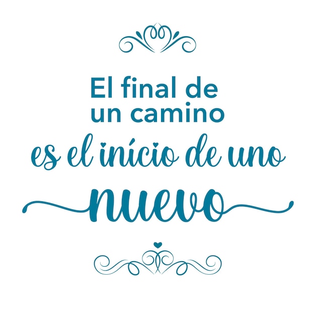 Vector motivational quote in spanish inspirational display