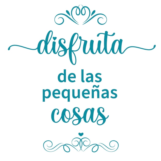 Vector motivational quote in spanish inspirational display