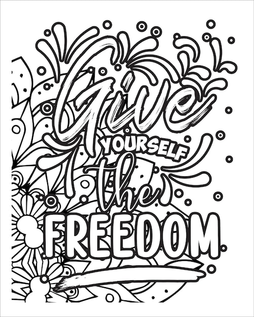 Motivational Quotes coloring book design coloring book design
