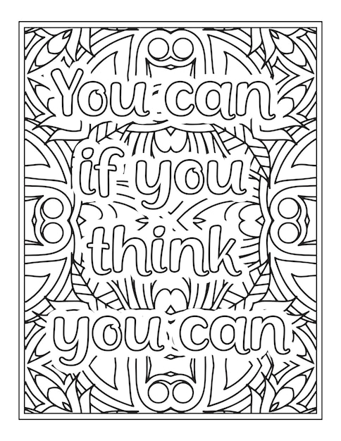 Motivational quotes coloring book page inspirational quotes coloring page coloring page