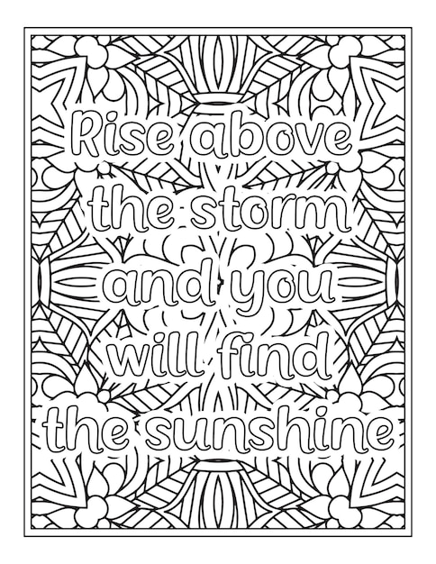 Motivational quotes coloring book page inspirational quotes coloring page coloring page