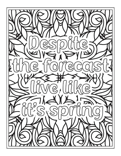 Motivational quotes coloring book page inspirational quotes coloring page coloring page