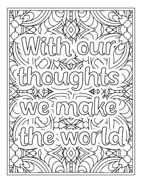 Premium Vector | Motivational quotes coloring book page inspirational ...