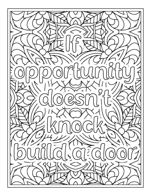 Motivational quotes coloring book page inspirational quotes coloring page coloring page