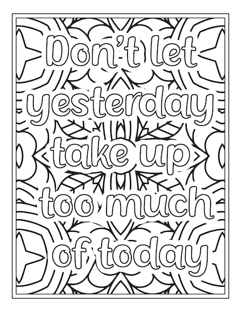Motivational quotes coloring book page inspirational quotes coloring page coloring page