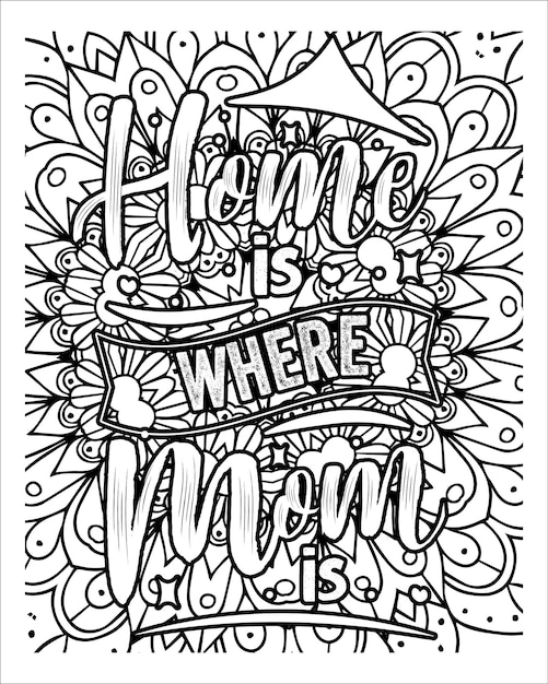 Motivational quotes coloring page inspirational quotes coloring book design coloring page