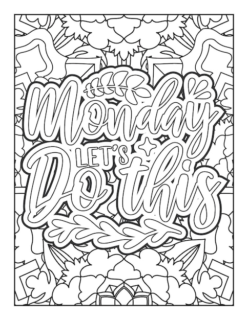 Motivational quotes coloring page Inspirational quotes coloring page Adult coloring page