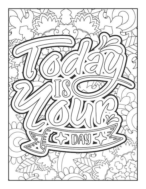 Motivational quotes coloring page Inspirational quotes coloring page Adult coloring page