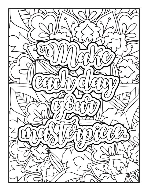 Motivational quotes coloring page inspirational quotes coloring page coloring page for adults