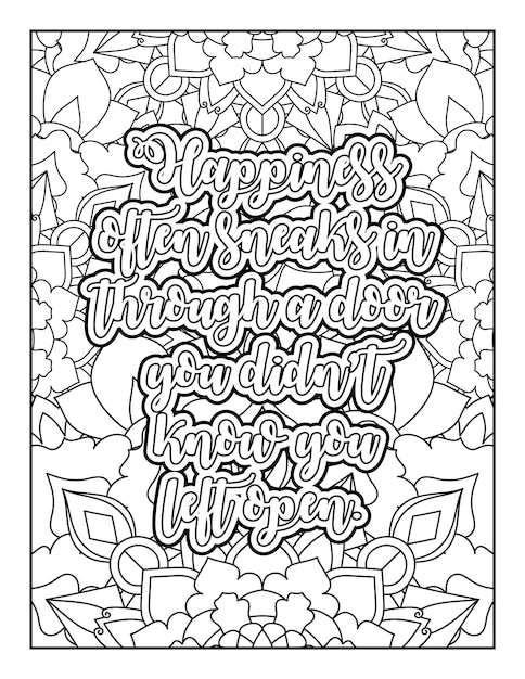 Motivational quotes coloring page Inspirational quotes coloring page Coloring page for adults