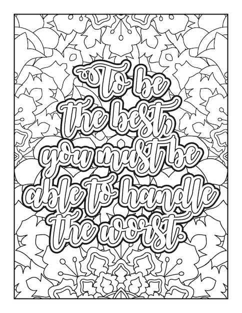 Motivational quotes coloring page Inspirational quotes coloring page Coloring page for adults