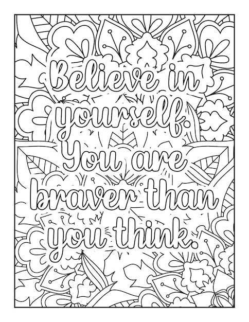 Motivational quotes coloring page inspirational quotes coloring page coloring page for adults