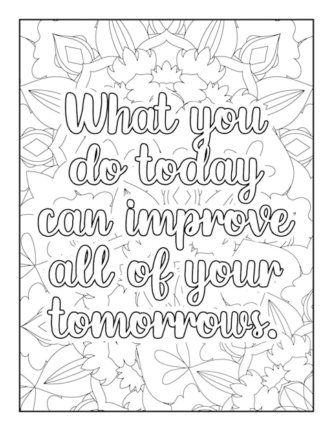 Motivational quotes coloring page inspirational quotes coloring page coloring page for adults