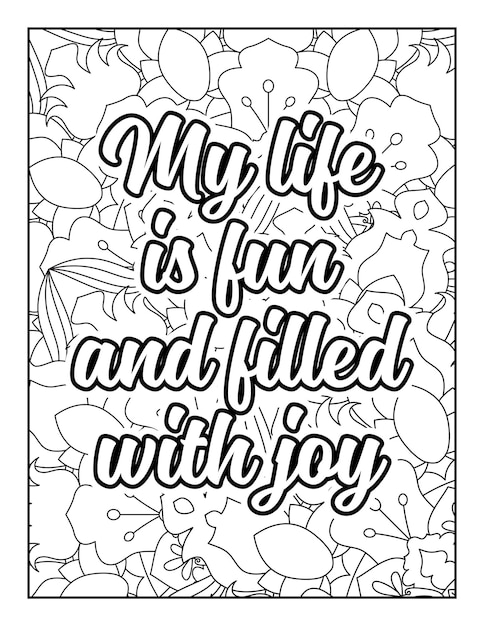 Motivational quotes coloring page Inspirational quotes coloring page Coloring page for adults