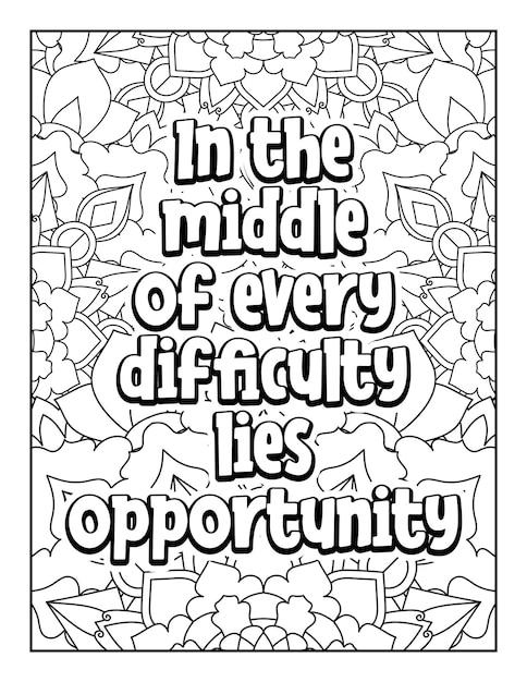 Motivational quotes coloring page inspirational quotes coloring page coloring page for adults