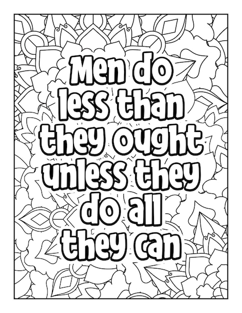 Motivational quotes coloring page Inspirational quotes coloring page Coloring page for adults