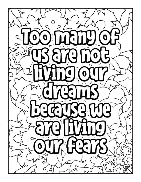 Motivational quotes coloring page Inspirational quotes coloring page Coloring page for adults