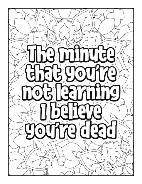 Motivational quotes coloring page inspirational quotes coloring page coloring page for adults