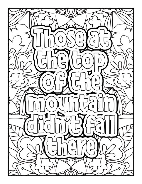 Motivational quotes coloring page Inspirational quotes coloring page Coloring page for adults