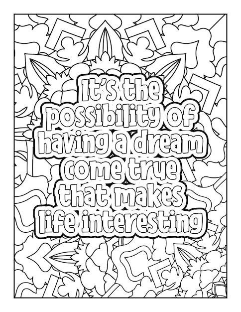 Motivational quotes coloring page Inspirational quotes coloring page Coloring page for adults