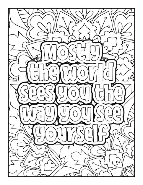 Motivational quotes coloring page Inspirational quotes coloring page Coloring page for adults