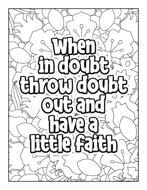 Motivational quotes coloring page Inspirational quotes coloring page Coloring page for adults