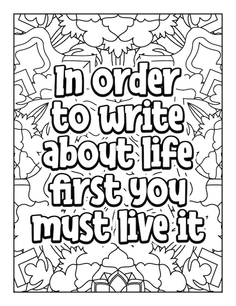 Motivational quotes coloring page Inspirational quotes coloring page Coloring page for adults