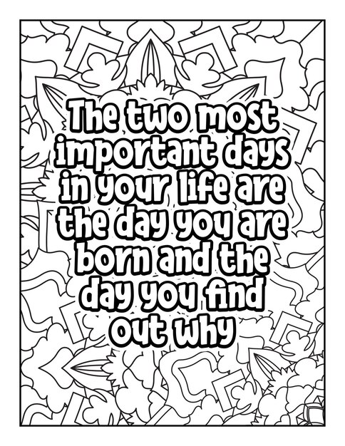 Motivational quotes coloring page Inspirational quotes coloring page Coloring page for adults