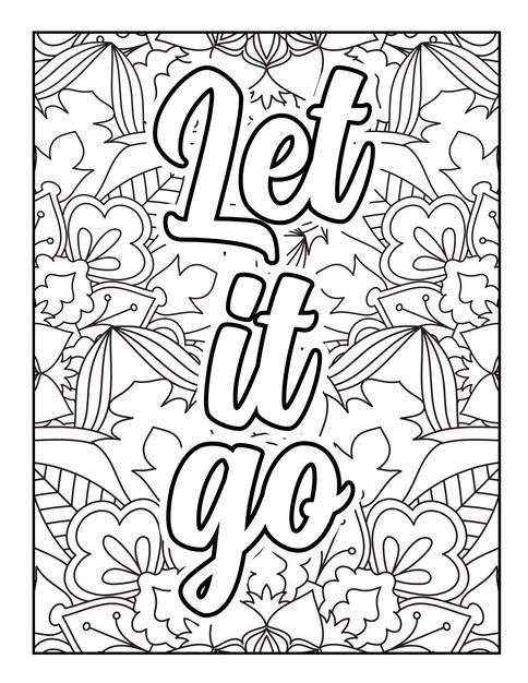 Motivational quotes coloring page Inspirational quotes coloring page Coloring page for adults