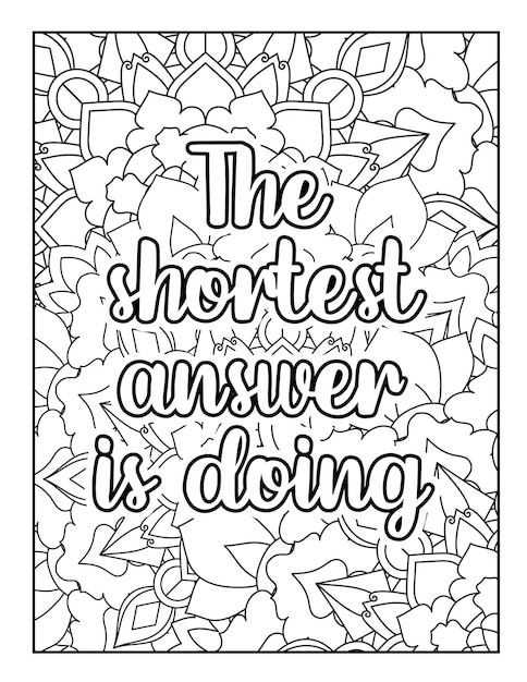 Motivational quotes coloring page Inspirational quotes coloring page Coloring page for adults