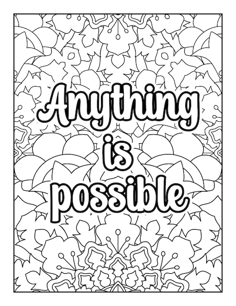 Motivational quotes coloring page Inspirational quotes coloring page Quotes coloring book page