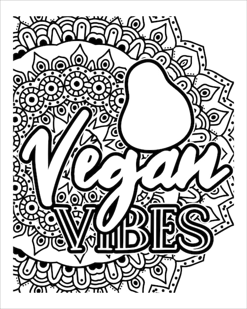 Vector motivational quotes coloring page