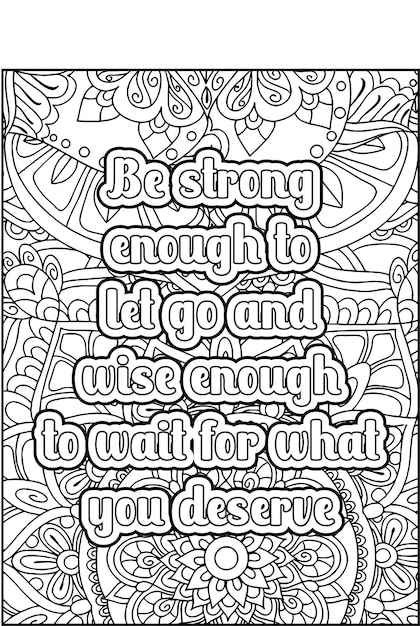 Motivational Quotes Coloring Page