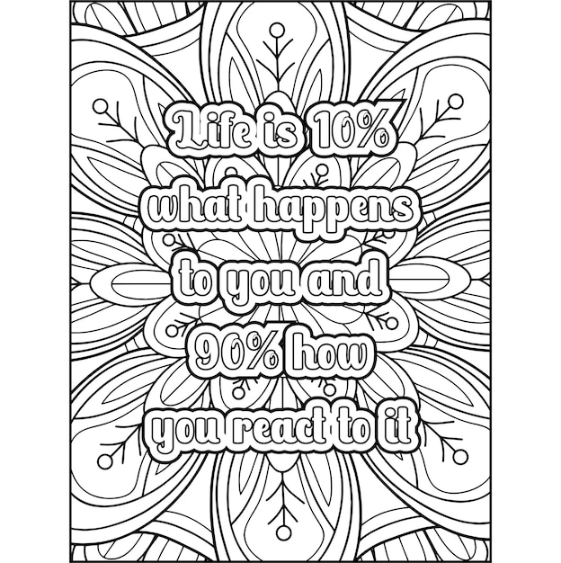 Motivational Quotes Coloring Page