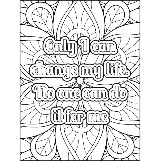 Motivational Quotes Coloring Page