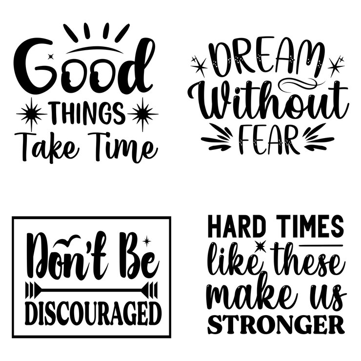 Vector motivational quotes design