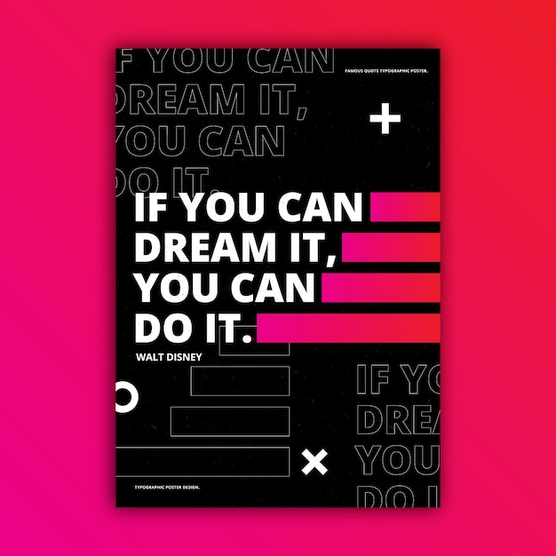 Vector motivational quotes typographic poster