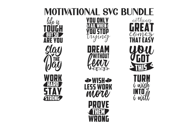 Motivational SVG Bundle