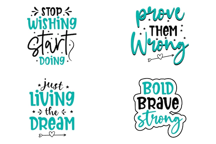 Vector motivational svg quotes typography inspirational shirts