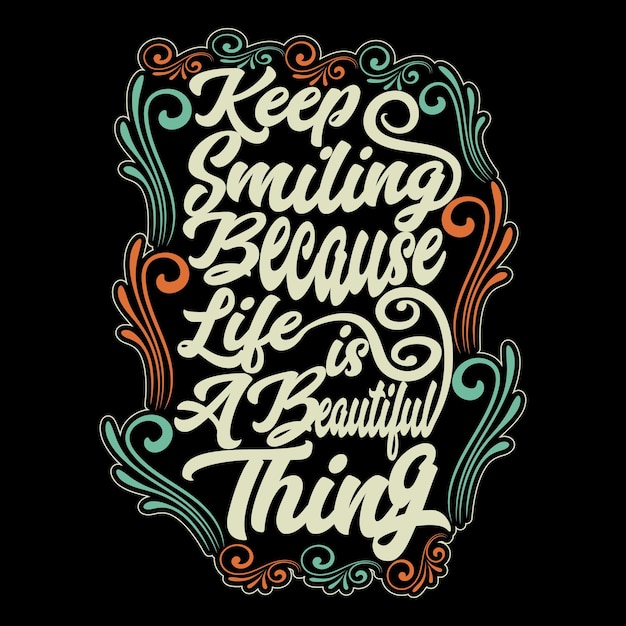 Motivational t-shirt design with handwritten typography