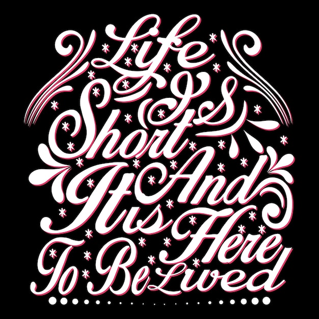 Motivational t-shirt design with handwritten typography