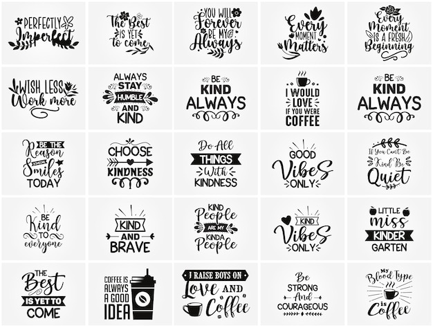 MOTIVATIONAL TYPOGRAPHY QUOTES BUNDLE QUOTES SET