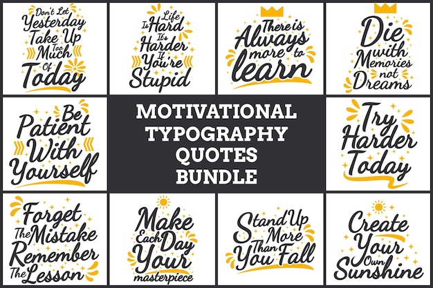 Motivational typography quotes bundle volume 2 for tshirt or poster