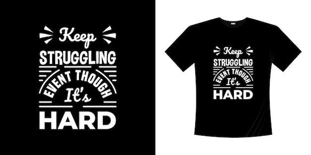 Motiverende belettering typografie t-shirtontwerp Belettering Handgeschreven stijl